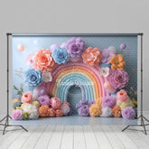 Lofaris Floral Balloon Rainbow Arch Sweet Wedding Backdrop